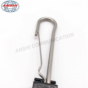 China FTTH Distribution Box Fiber Cable Accessories ANSHI FTTX S Type Stainless Steel Fasteners Dead End Clamp wholesale