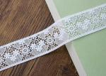 Water Soluble Poly Milk Embroidered Floral Lace Ribbon Trim Customized