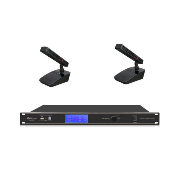 Quality Microphone Digital Discussion System Dual Channels IR SYNC Configuration for sale
