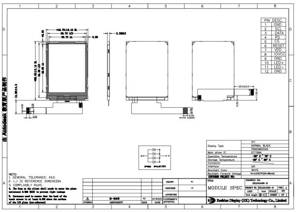 Quality Transmissive TFT Panel Display 2.8v , Anti Glare IPS Touch Screen for sale