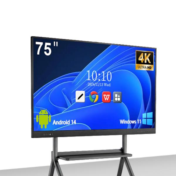 Quality 4k 55 65 75 85 96 110'' Multi Language Software LCD Smart Android Interactive Touch Panel for sale