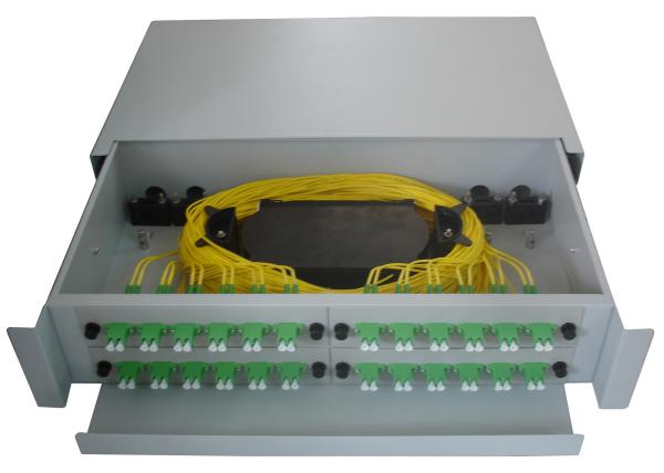 Quality 2U Drawer ODF 48 Core With SC Fiber Optic Patch Panel Enclosure for sale