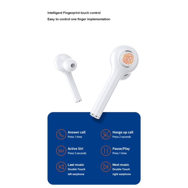 Magnetic Charging V5.0 Tws Twins Wireless Earbuds Tiny Bluetooth Headset