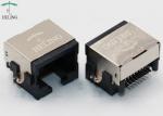 90 Degree Horizontal Low Profile RJ45 , RJ45 Modular Jack SMT Overhangs PCB