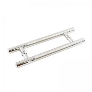 China Stainless Steel Pull Door Handle For Glass Door H Shape 38mm 32mm 25mm Dia wholesale